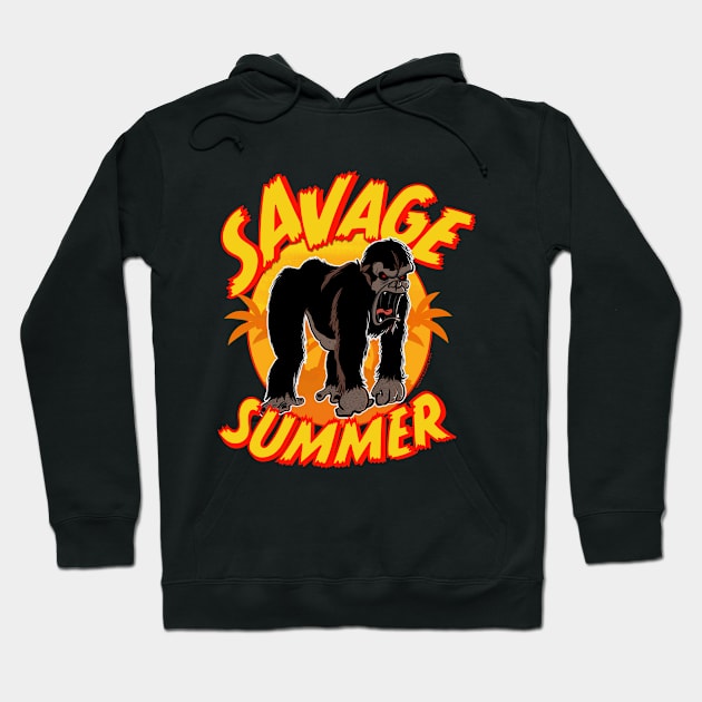 Savage Summer, with outline Hoodie by Daily Detour